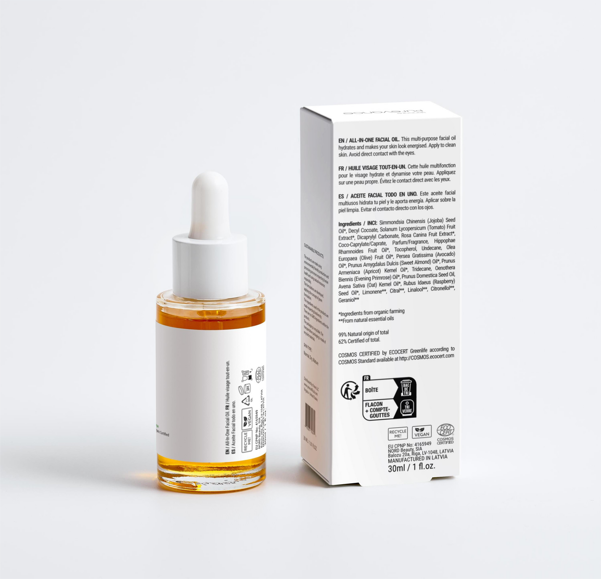 Purevance Vanceglow , All on 1 Organic, Serum 30ml